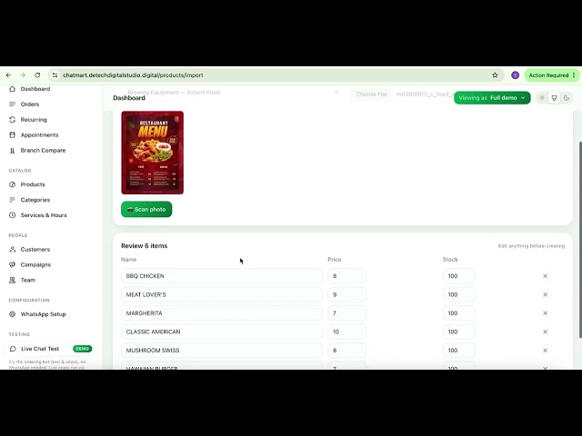 ChatMart – AI WhatsApp Orders, Bookings, Voice Ordering, 50+ Languages, just for $79