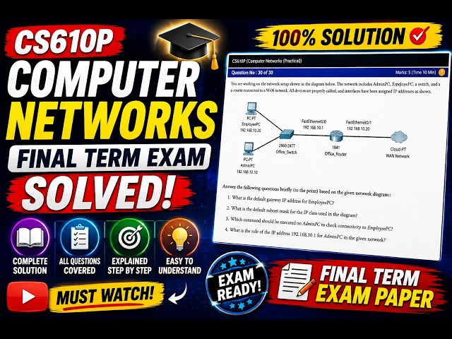 CS610P Final Term Exam Solved | Complete Practical Paper with Answers