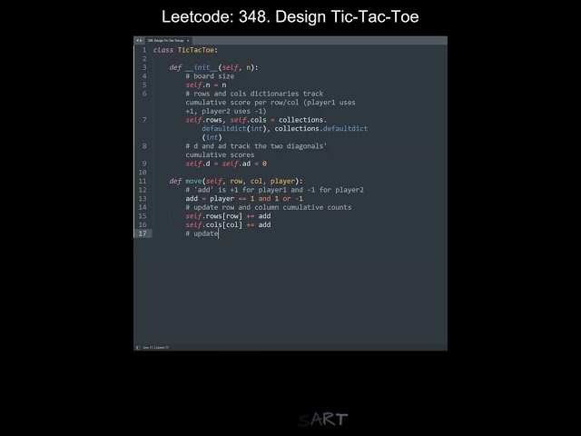 Leetcode 348. Design Tic-Tac-Toe in Python | Python Leetcode | Python Coding Tutorial | Python ASMR