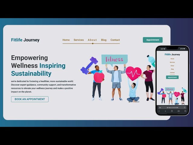 🚀Build a Complete Responsive Website Using HTML & CSS | No JavaScript |🏋️‍♂️ Beginner Project