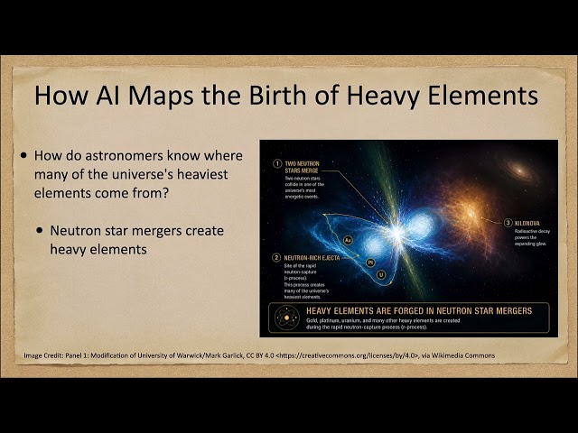New Discoveries - Lecture 17 - How AI Maps the Birth of Heavy Elements