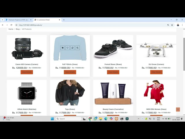 E-Commerce Portal - Python Django Project Source Code