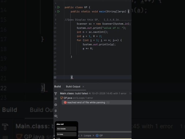 Basic question - find the mistake #java #programming #coding #development #begginers