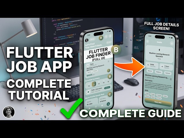 Job Finder App UI/UX Design | Modern Flutter Mobile App | Complete App Walkthrough || Amazevalley