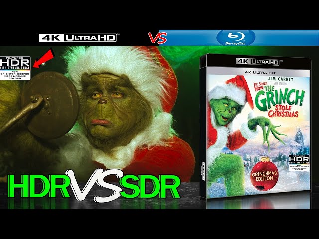 How the Grinch Stole Christmas 2000 HDR ANALYSIS 4K Blu Ray vs 1080p BD SDR 100nits #TRUE_DIFFERENCE