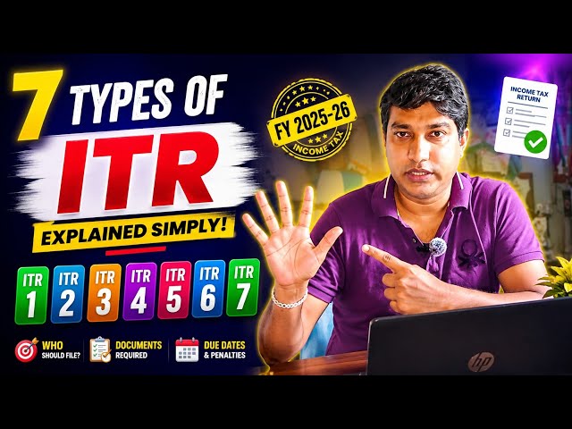 ITR-1 to ITR-7 Explained | Choose the Correct Income Tax Return