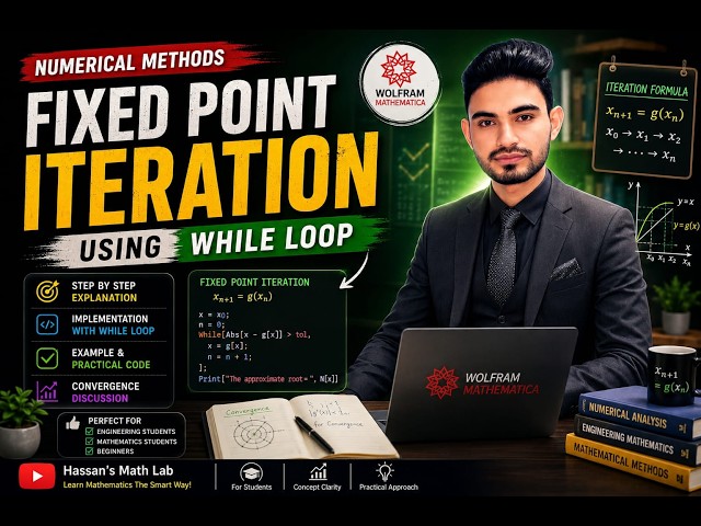 Fixed Point Iteration Method Using While Loop | Lecture 10 Part 1 | Wolfram Mathematica