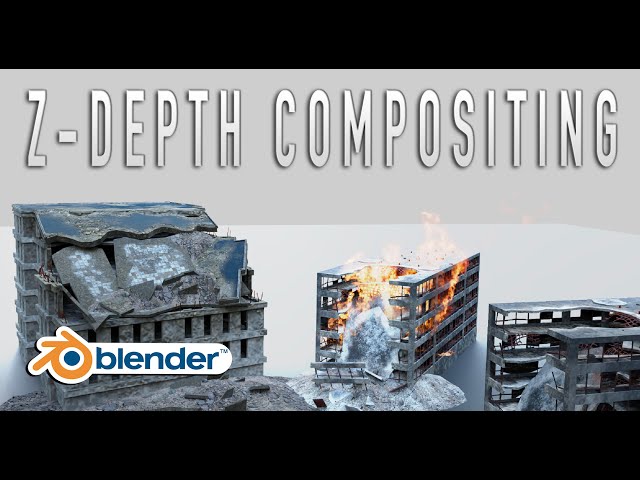 Z-Depth in Blender 3d: How to use it to composite 2d elements
