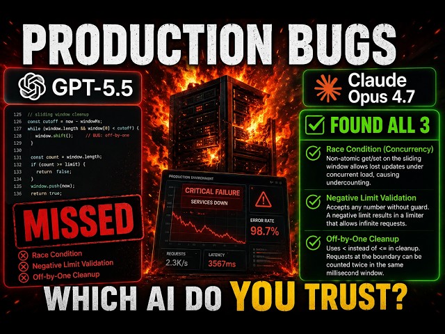 GPT-5.5 vs Claude Opus 4.7 Silent AI Bug Detection Challenge  #openai #gpt5 #claude #opus #bug #ai