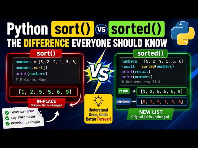 Python sort( ) vs sorted( ): The Difference Everyone Should Know