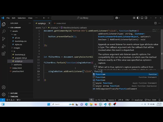 JavaScript forEach