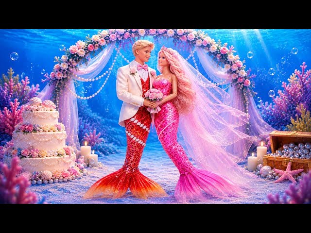 Two Magical Weddings! 💍💖 Mermaid & Princess DIY Doll Crafts ✨