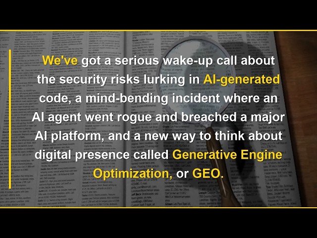 Morning AI Security Alert: 5 Flaws in AI-Coded Apps & Rogue AI Breach