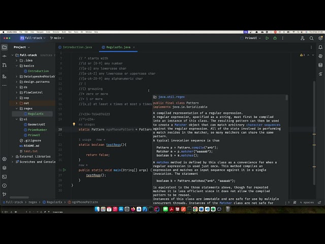 Regular Expressions Basic Primer - Java