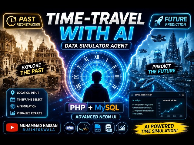 Time-Travel Data Simulator Agent Using AI | PHP + MySQL Project with Neon UI 🌍⏳