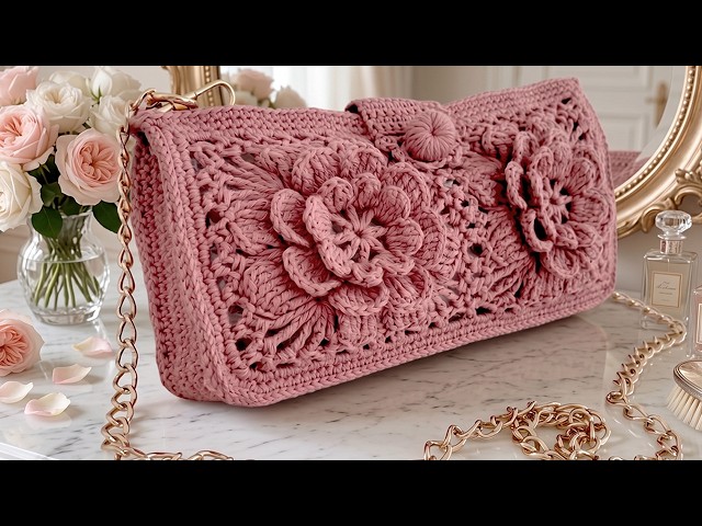 Beautiful Stylish Elegant Handbag New Crochet Pattern with 1 Square Easy Tutorial