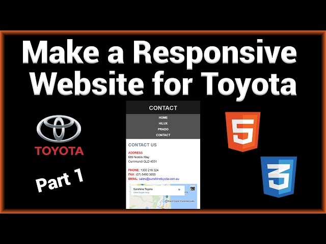 Make a Responsive Toyota Website Using HTML5/CSS3 (Part 1/2)