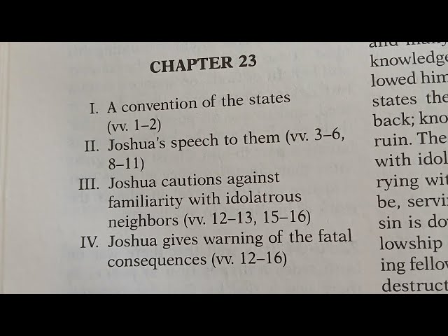 JOSHUA CHAPTER 23