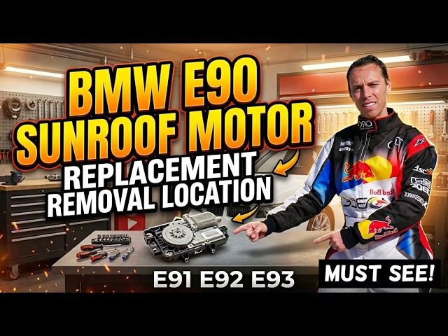 BMW E90 SUNROOF MOTOR REPLACEMENT REMOVAL LOCATION E91 E92 E93