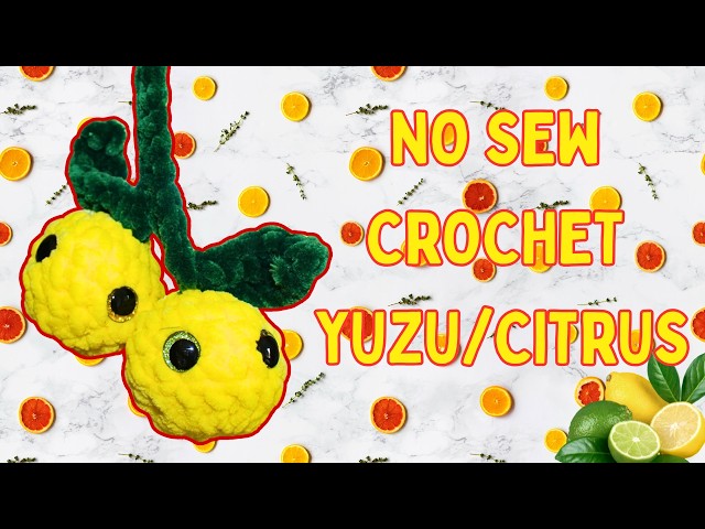 Plushie tutorial: Yuzu/citrus keychain or carhanger (no-sew and quick)