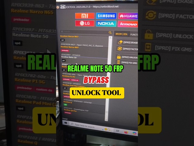 Realme Note 50 ( RMX3834) Frp Bypass Unlock Tool / Realme Android 15 Latest Frp unlock #foryou