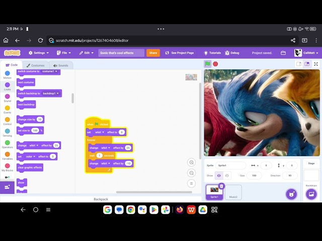 FUN SONIC #tutorial #scratch #studio #project #sonic#gaming #programming #animation