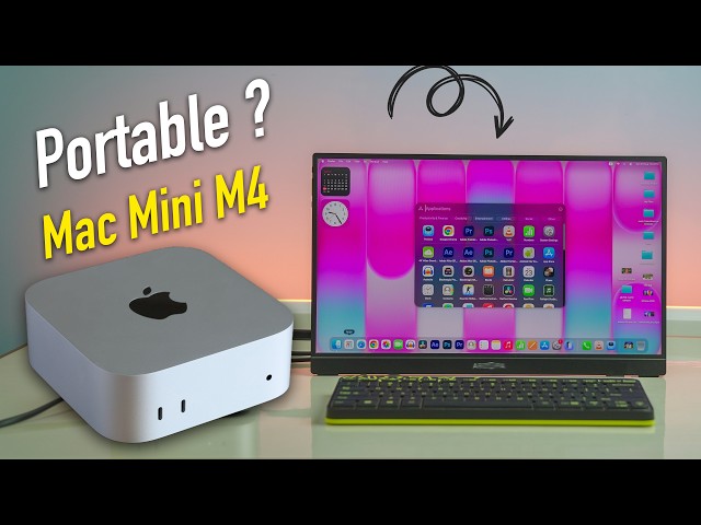 Mac Mini M4 Portable Setup 🔥 | Turn Mac Mini Into a Portable Computer! | Minimalist Setup 2026