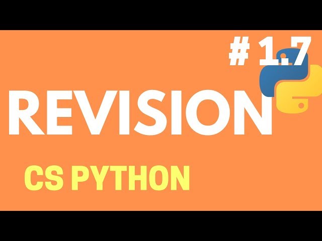 #1.7 Revision with Questions - CS with Python - CBSE Class 11 -Hindi