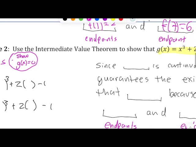 Unit 1.16 IVT (Intermediate Value Theorem)