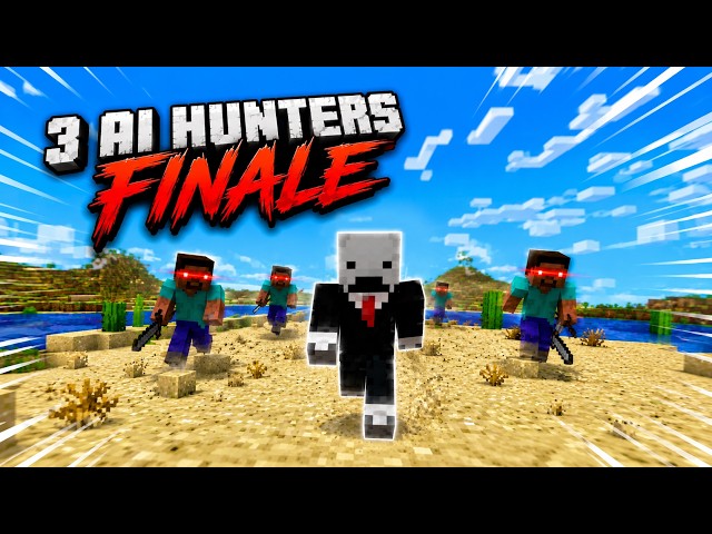 Minecraft Speedrunner VS 3 Advanced AI Hunters FINALE