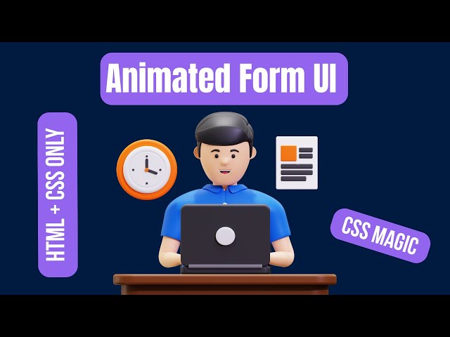 Animated Contact Form Using HTML & CSS Only  | Modern UI Design Without JavaScript