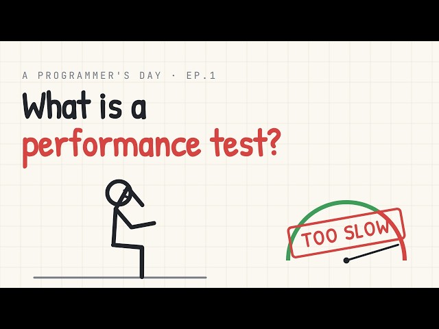What Is a Performance Test? A Programmer's Day in Stick Figures