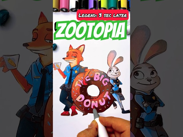 Art tutorials be like 👀🤯🤣Nick Wilde vs Judy Hopps in Zootopia 2 | relate this ? How to go viral