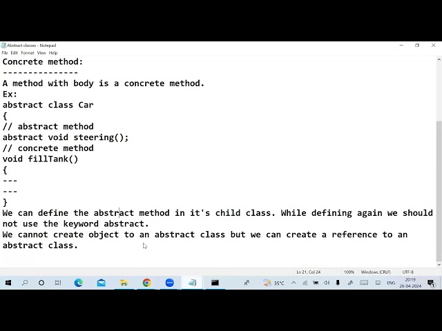 JSE: Abstract class in Java
