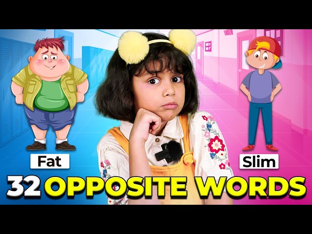 Opposites🙃 Words in English | Learn with Adi Keshari | Kids Adi Connection