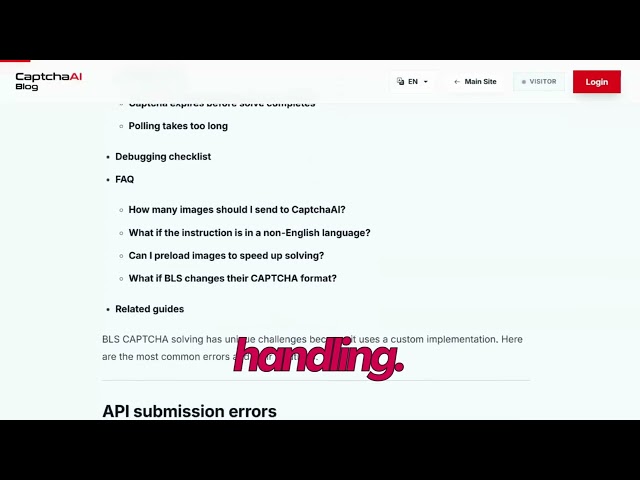 BLS CAPTCHA Errors and Troubleshooting: Fix Common Pipeline Failures