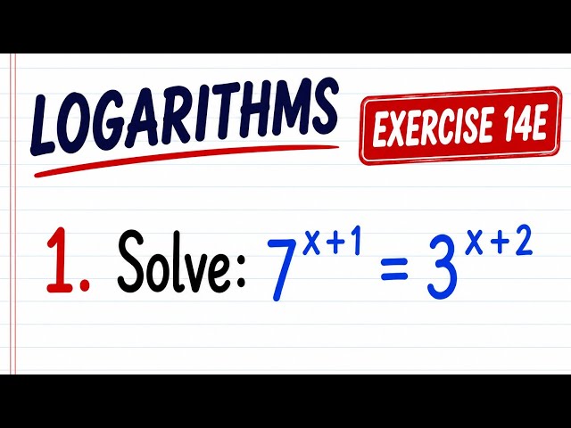 Exponential Equations- EX 14F Question 5- A-Level Maths Pure 1 #alevelmaths 