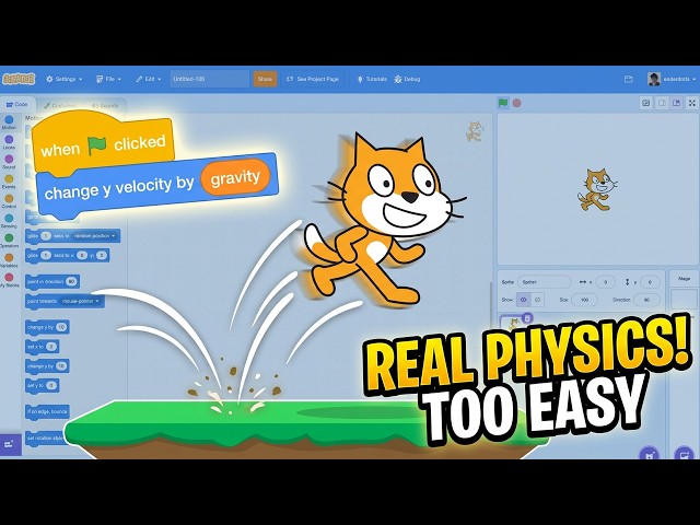 How to Make GRAVITY in SCRATCH (TOO EASY)
