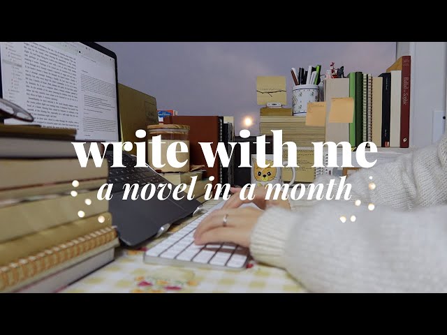 write a novel in 30 days with me! 📝✨ real-time asmr, soft rain and typing, 2x pomodoro [DAY1]