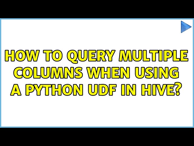 How to query multiple columns when using a python udf in hive?