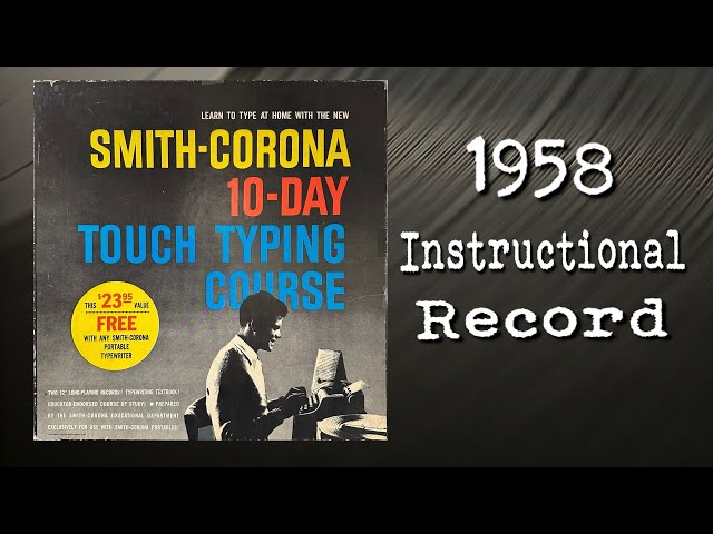 1958 Typing Instruction Record - Smith-Corona Touch Typing Course