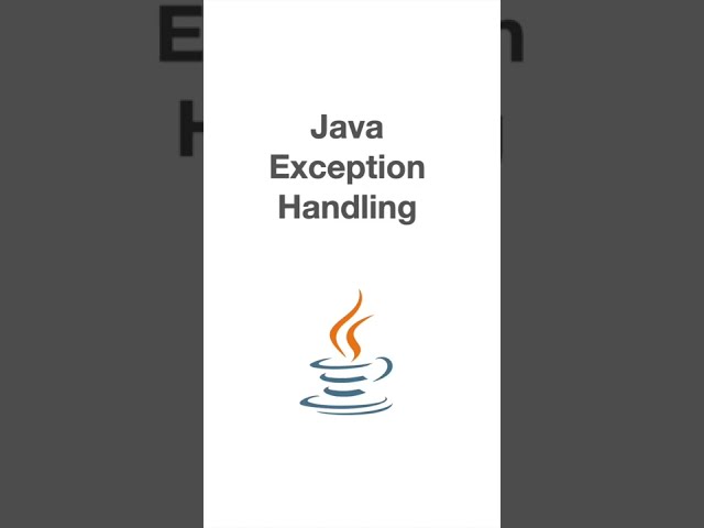 Exception Handling in Java #shorts