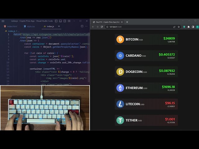ASMR Programming - Crypto Price App - No Talking
