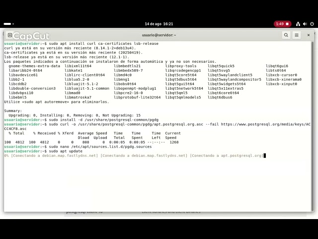 Instalacion Postgresql 18 Debian 13