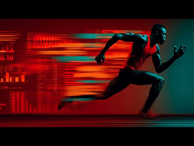 Version 2 - High-Performance Athlete in Motion – Speed & Data Visualization Art | #videobackground