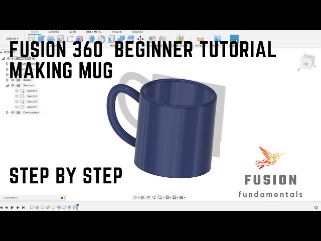 Fusion 360 beginner tutorial: How to make a 3D coffee mug