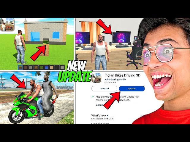 New Crazy Update in INDIAN BIKE DRIVING 3D😱 MINECRAFT WORLD