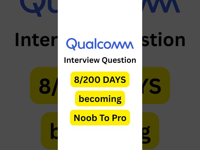 Day 8/200 making you pro coder 💻 #coding #interviewtips #arrays #dsa #qualcomm #codingskills