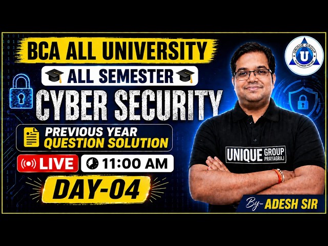 BCA Cyber Security Previous Year Questions | Important Topics 2026 day 4