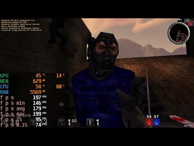 RX 460 (2gb)  +  i5-3470   - AssaultCube -  1080p  Default  Settings